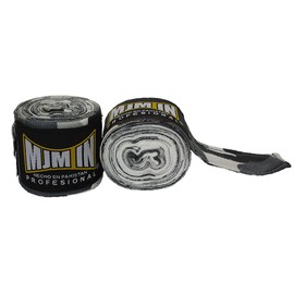 MJM IN Vendas para Boxeo Profesional Algodon Semi elasticas 4.5 MTS de Largo (Camuflaje Negro)