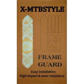 XMTBSTYLE Mountain Bike MTB Gravel Bicycle Accessories, MTB Bicycle Frame Protector, Bicycle Sticker, Bicycle Sticker (Golden)