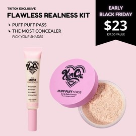 KimChi Chic Flawless Realness Kit - Set & Bake Powder: 04 Peachy, Concealer: 25 Yellow