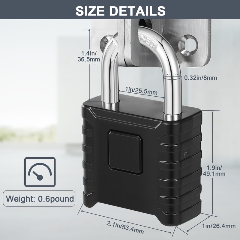 ZHEGE Heavy Duty Combination Lock Outdoor, 4 Digit Large Weatherproof