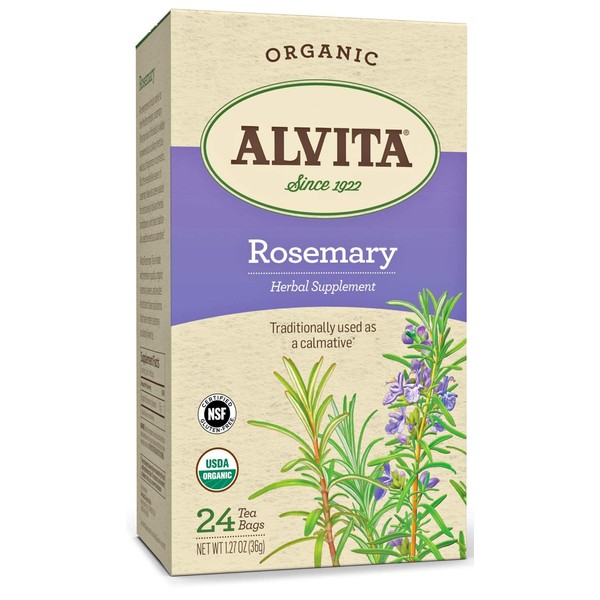 Alvita Organic Rosemary Herbal Tea - Made with Premium Quality Organic Rosemary, And DistinctFlavor and Culinary Aroma, 24 Tea Bags