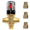 Thermostatic Mixing Valve with 1/2 NPT Male Connections,Water Temperature Control