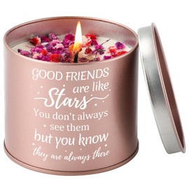 PRSTENLY Friendship Gifts for Women, Scented Candles in Metal Jars, Friend Gifts for Women Birthday Christmas Gifts House Warming
