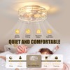 Youroke Ceiling Fan with Light and Remote, Modern Flush Mount