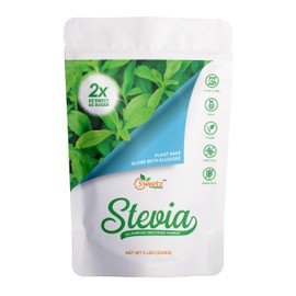 Allulose – Stevia Blend All Purpose Sweetener – 2X Sugar Sweetness; Total Servings 1134; Zero Calorie Sweetener, Sugar-Free Substitute for Baking, Smoothies, Coffee; Low Carb Keto Diet Friendly Food | 5-LB