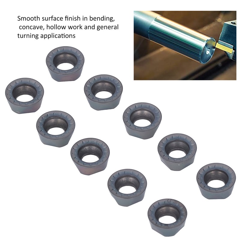 10Pcs Carbide Turning Inserts Round Coated Blade for Wood Metal