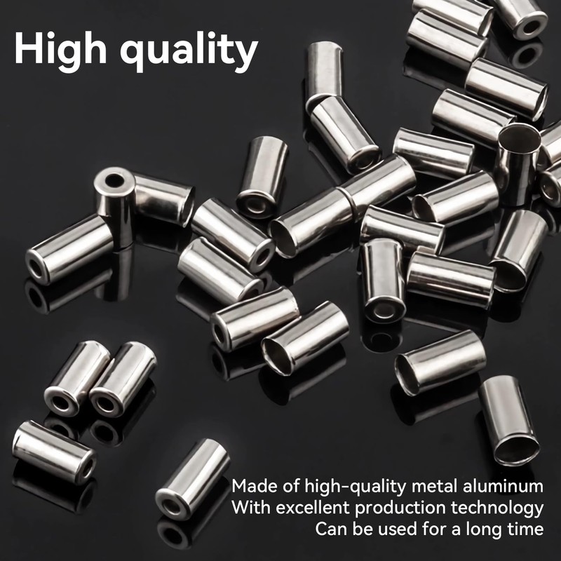 Pack of 200 End Caps, Silver End Caps, Bowden Cable