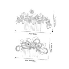Gatuida 2pcs Sparkling Rhinestone and Imitation Pearl Bridal Hair Combs Elegant Wedding Hair Accessories for Brides and Bridesmaids Versatile Headdress for Special Occasions