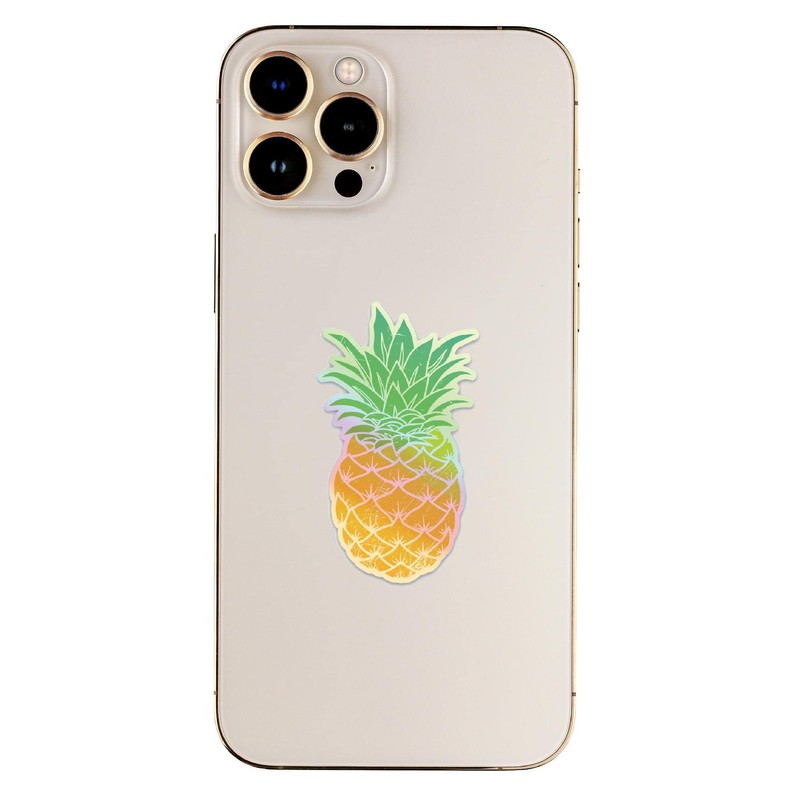 Holographic Pineapple Cute Unique Sticker Cool Decal Humor Funny Peel