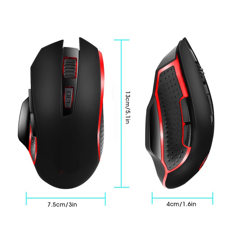 2.4G Wireless Game Mouse Black ABS Portable with Breathing Light