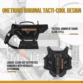 OneTigris X-Armor Tactical Dog Harness MOLLE Vest with Metal Buckles, No-Pull No-Escape No-Slippage Design for Medium, Large & Size XL Dogs -Black L