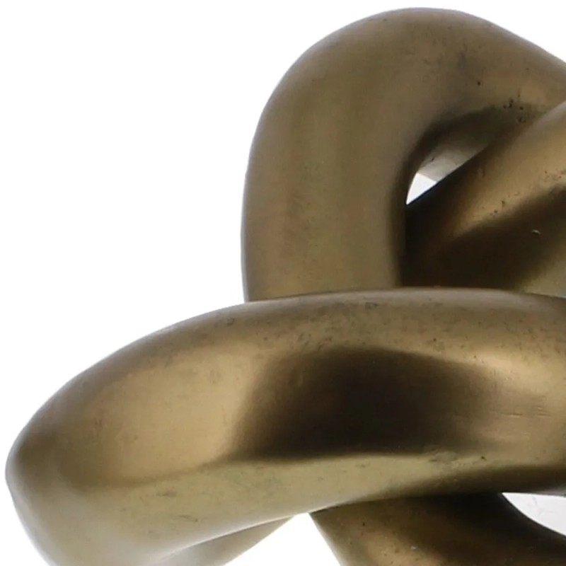 Homeroots 5" Brass Gold Metal Knot Sculpture