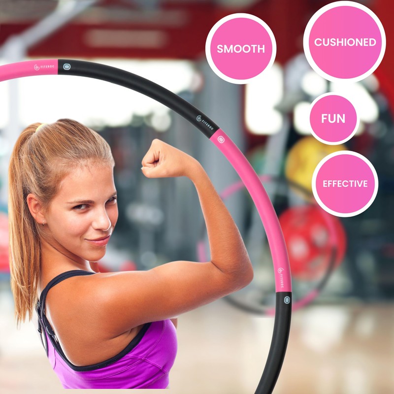 Weighted Fitness Hoop for Adults Beginners, 2lb Hula Hoop for