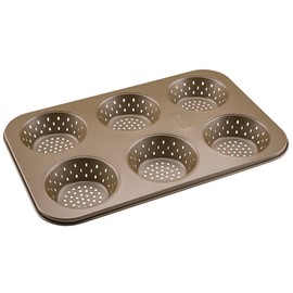 Zenker 6er Brötchenblech – Perforierte Backform für knusprige Brötchen – Antihaftbeschichtung verhindert Ankleben – Hitzebeständig bis +230°C, 34 x 22 x 3 cm