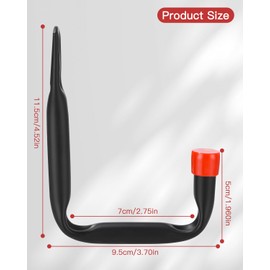 Zawaer Wall Hooks Garage for Screwing, Pack of 6 Heavy Duty Hooks Device Hooks, Wall Mounted Ladder Hooks for Basement, Wall Hooks for Storing Ladders, Bikes, Sports Equipment, Power Tools