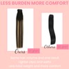 FUOTONBUTY Clip-In Real Hair Extensions, Double Stitched, 7 Pieces, Ombre