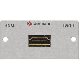 Kindermann 7444000542 HDMI with Ethernet Blende mit Kabel Buchse auf Buchse, 50 x 25 mm schwarz