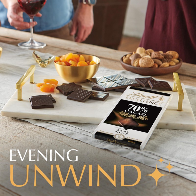 Lindt EXCELLENCE 70% Cocoa Dark Chocolate Bar, Dark Chocolate Candy,