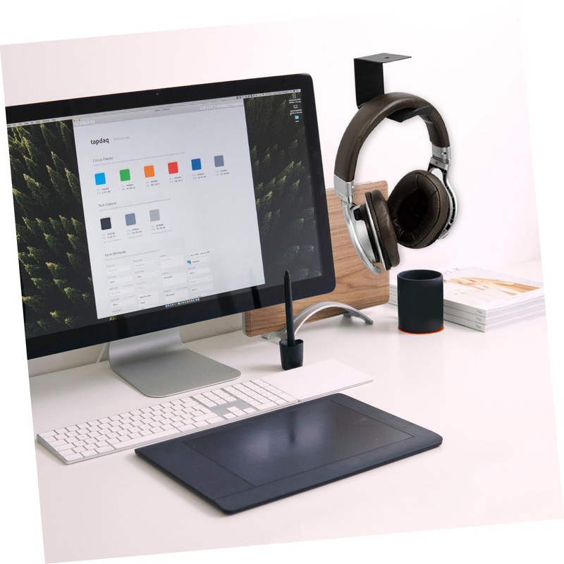 iplusmile Headphone Stand Under Desk PU Headset Holder Hanger for