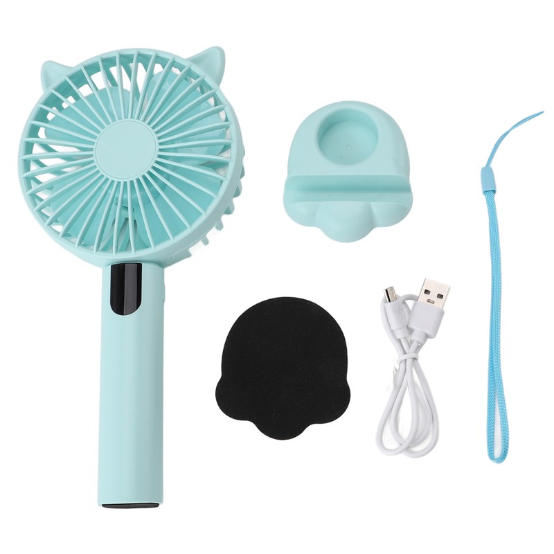 Handheld Fan 5 Speeds USB Rechargeable Small Fan Portable Silent