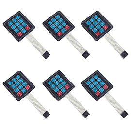 Yuuhseel 6Pcs 3x4 Keypad 12 Key Matrix Array Membrane Switch 7pin 12 Button Extended Keyboard for Microcontroller