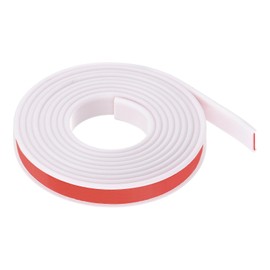 HARFINGTON U-Shape Edge Banding 5/8" x 9.8ft (16mm x 3000mm) Self-Adhesive TPE Flexible White Edge Protector