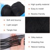 Mscat 2 Roll Natural Black Brazilian Wool Hair Yarn for