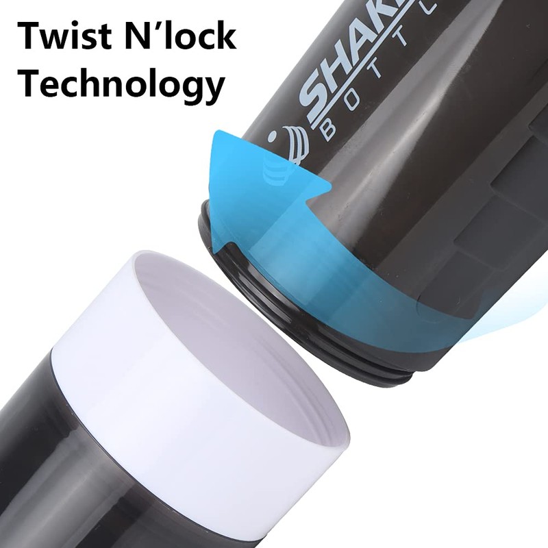 XSUPER Protein Shaker Bottle, Leak Proof Shaker Bottle for Protein