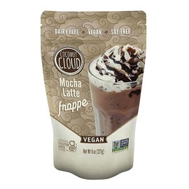 COCONUT CLOUD: Mocha Frappe Latte Mix - Dairy-Free, Vegan, Gluten-Free, Soy-Free, 100% Plant-Based Beverage with Coconut Milk Powder & Coffee - Specification: Mocha Frappe Mix Single 7 oz