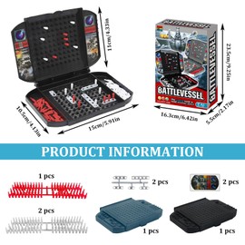Ships Countersink Board Game Strategy Board Game Sea Battle Toy Ships Sinking Game Board Game Ships Board Game Intelligent Toy Collaboration Toy for Children from 4 Years