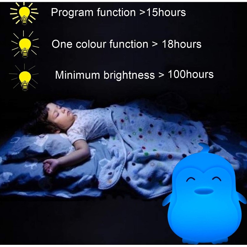 Glinrui Large Penguin Night Light for Babies Bedroom Light, Nursing