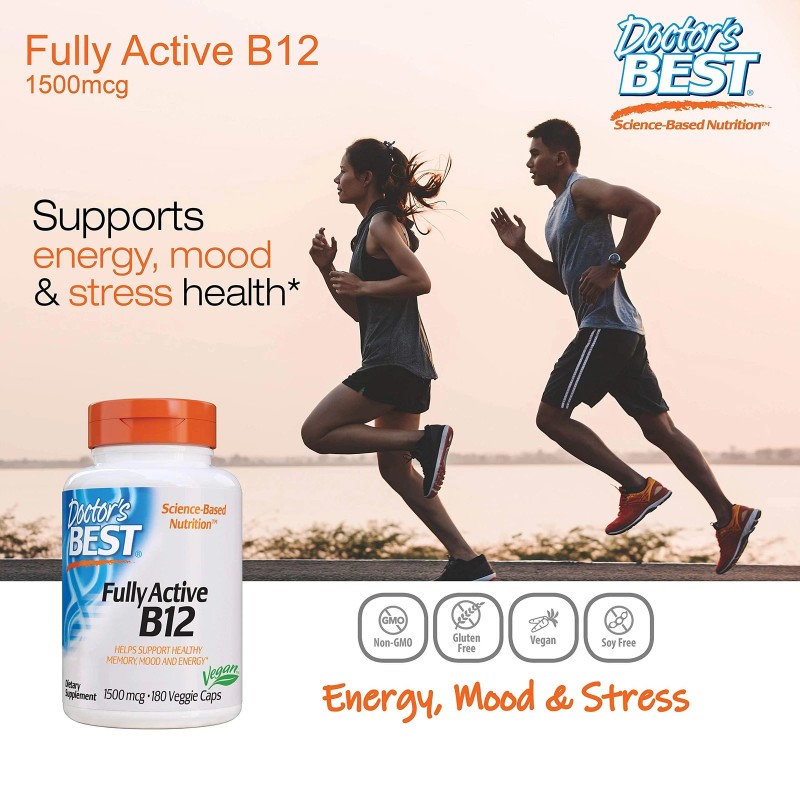 Doctor's Best Fully Active B12 180 Count Supports Memory Mood
