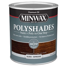 Minwax PolyShades Wood Stain + Polyurethane Finish – Quart, Espresso, Gloss