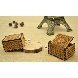 Sooharic Carrying You Music Box- 18 Note Mechanism Wooden Music Box Crafts Melody Castle in Hand （Carrying You（Castle in The Sky））