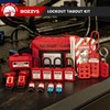 BOZZYS Portable Lockout Tagout Kit - 27 Pack OSHA Compliant