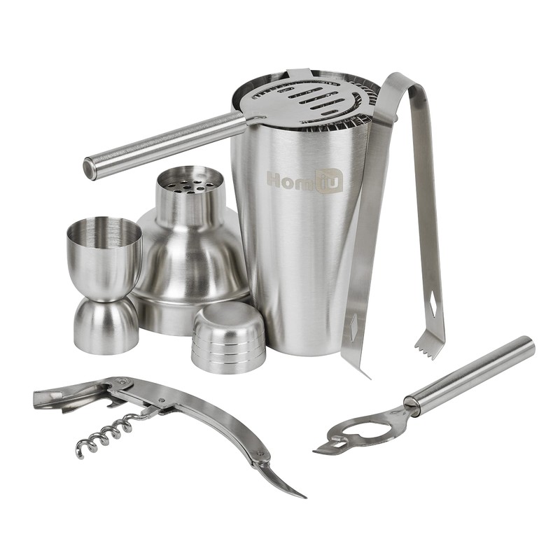 Homiu Cocktail Set Deluxe 8 Piece with Table Stand, Premium