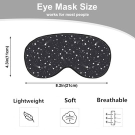 NOHSHE Galaxy Sleep Mask Eye Mask Star Space Connection Sparkling Black Sleep Mask Light Blocking Adjustable Smooth Soft Eye Masks for Women Deep Rest Travel