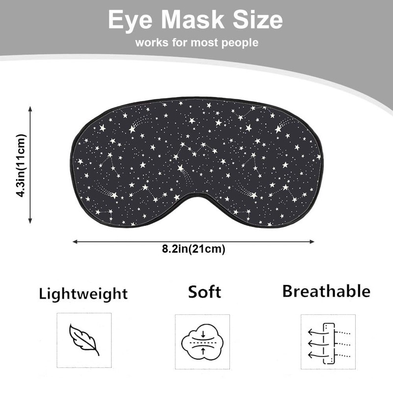 NOHSHE Galaxy Sleep Mask Eye Mask Star Space Connection Sparkling