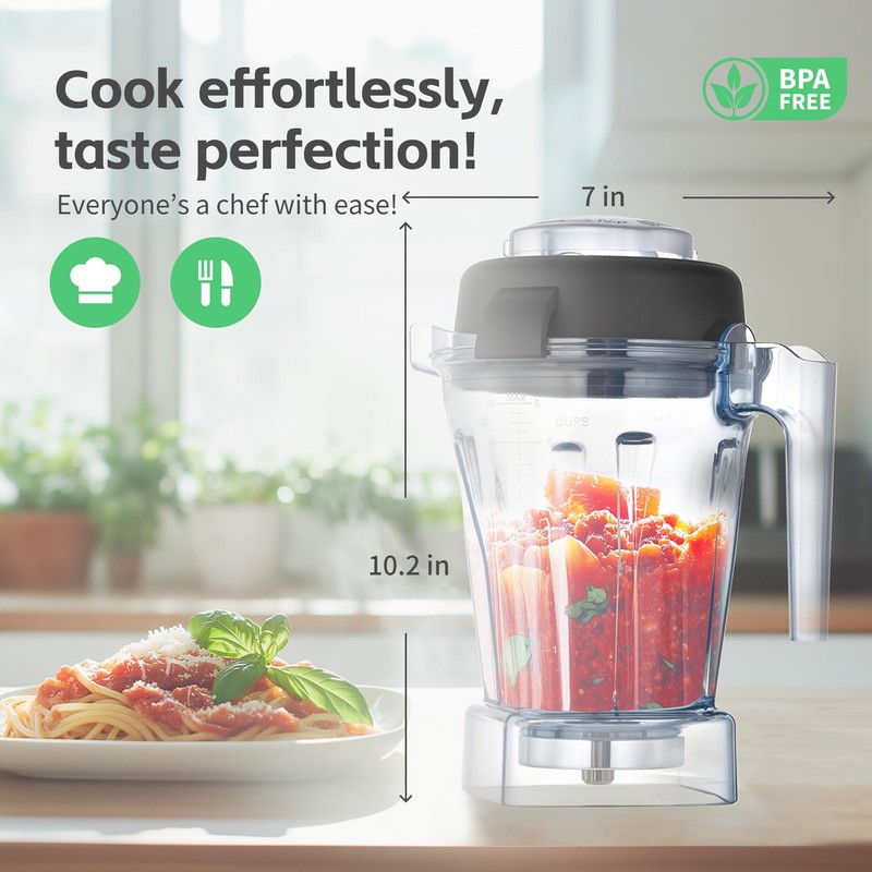 Twisvo 48 oz Container Compatible with Vitamix E310, E320, 5200,