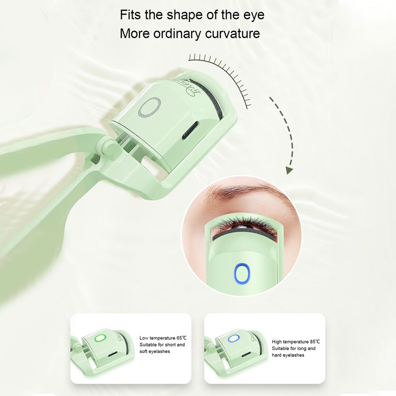 Heated Eyelash Curler Long Lasting Professional Rechargeable Electric Eyelash Curler