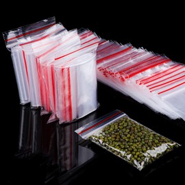 Sealable Plastic Bags Grip Seal Bags 100 Pcs 13x19cm Medium Ziplock Bags Resealable Clear Plastic Bags Small Little Plastic Bags Tiny Transparent Polythene Pouches For Beads Jewellery Food Candies
