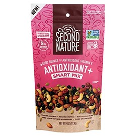 Second Nature Antioxidant+ Smart Snack Mix - 4 oz Individual Snack Packs (Pack of 6), Certified Gluten-Free Snack, Ideal for Travel Snacks