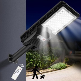 Solar Lights Outdoor Waterproof, 6500K Solar Flood Lights Outdoor Dusk to Dawn, Super Bright Solar Street Lights Outdoor Motion Sensor with Remote Control, LED Solar Security Lights for Yard, Outside
