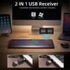 Hamile Wireless Keyboard and Mouse Combo, RGB Backlit, Ergonomic Wrist