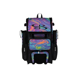 Boombah Superpack Hybrid Rolling Bat Bag - Lava 2.0 Bat Pack Multicolor - Wheeled & Backpack Version