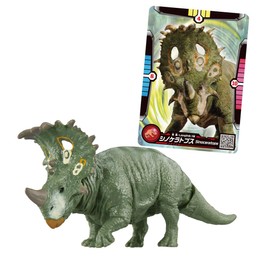Takara Tomy Ania Jurassic World Synoceratops (with Ania Battle Card) Animal Dinosaur Toy for Ages 3 and Up