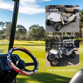 Golf Cart Steering Wheel Cover 13-14 Inch Sweat-Absorbent Anti-Slip Golf Cart Steering Wheel Protector