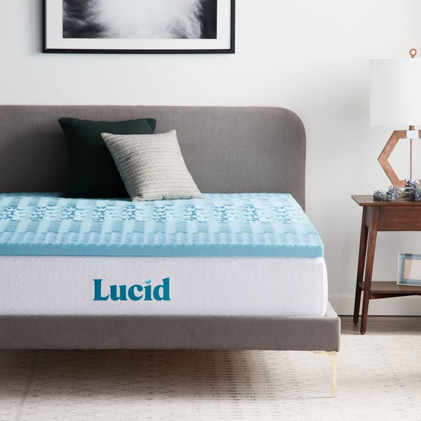 Lucid 2 Inch Mattress Topper Twin - Memory Foam Mattress