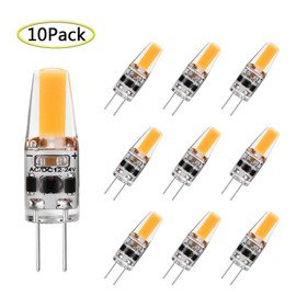 G4 LED Bulb 2W Equivalent to 20W T3 JC Type Bi-Pin G4 Base Halogen Bulb, AC/DC 12V Warm White 3000K G4 Bulb for Under Cabinet Light, Ceiling Lights, RV, Boats, Outdoor Landscape Lighting (10 Pack)