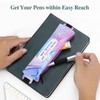 MoKo Elastic Pen Holder for Notebook, 4 Pieces PU Leather